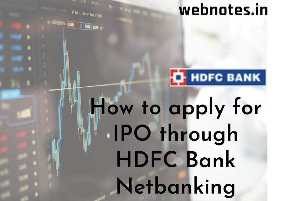 How to apply for IPO through HDFC Bank Netbanking