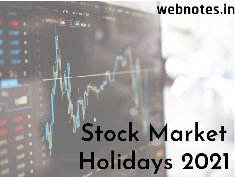 NSE, BSE Equity Stock Market Holidays List 2021 •webnotes.in